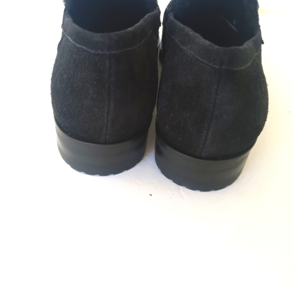 Black Suede Tassel Loafers - Women - Picture 6 of 11